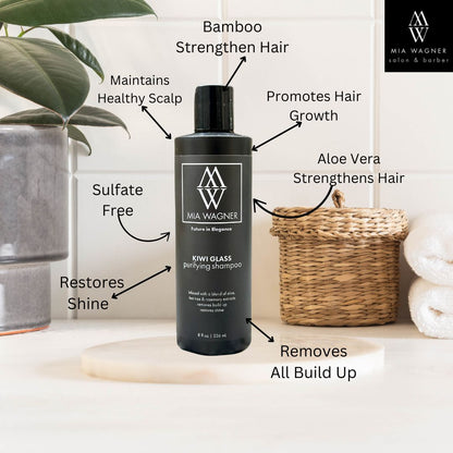 New & Improved Formula Kiwi Glass Purifying Shampoo - Mia Wagner Salon